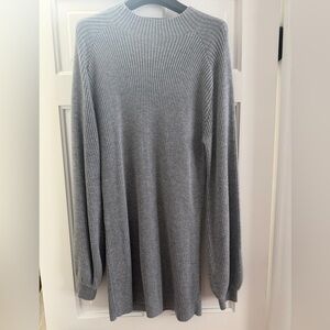 Song of Style Heather Gray Ribbed Sweater Dress